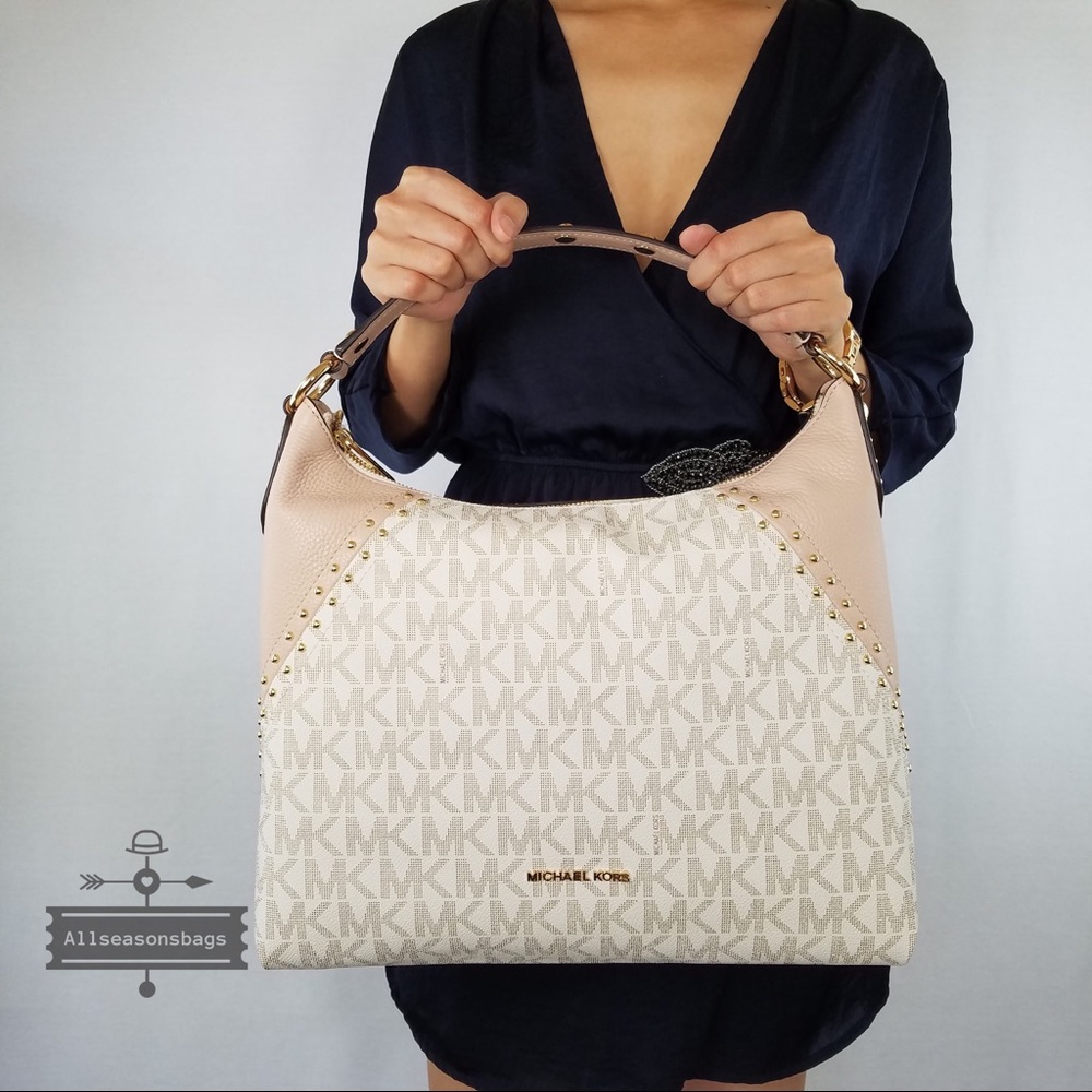 Michael Kors aria medium satchel ballet vanilla - Picture 3 of 8